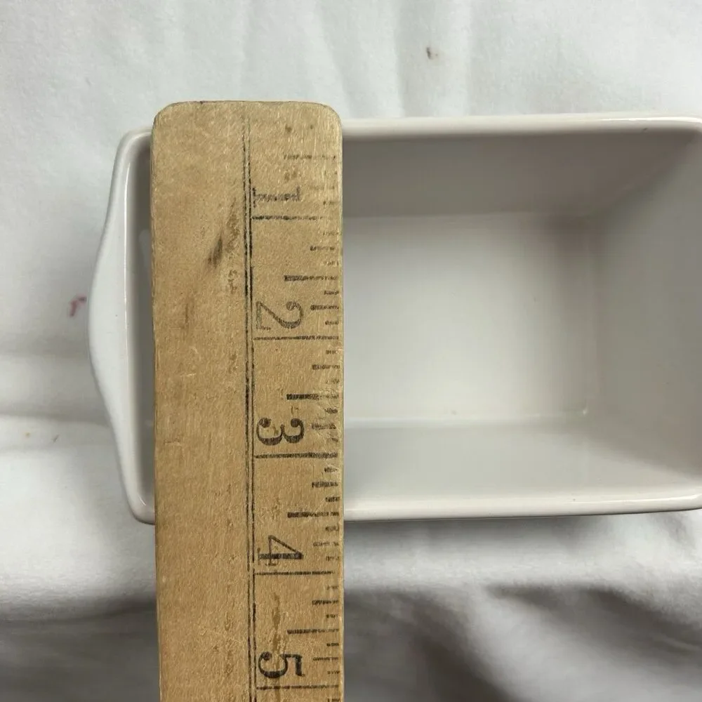 Christmas Gingerbread Ceramic Loaf Pan Dish Baking Dish 6” Holiday Oven Safe